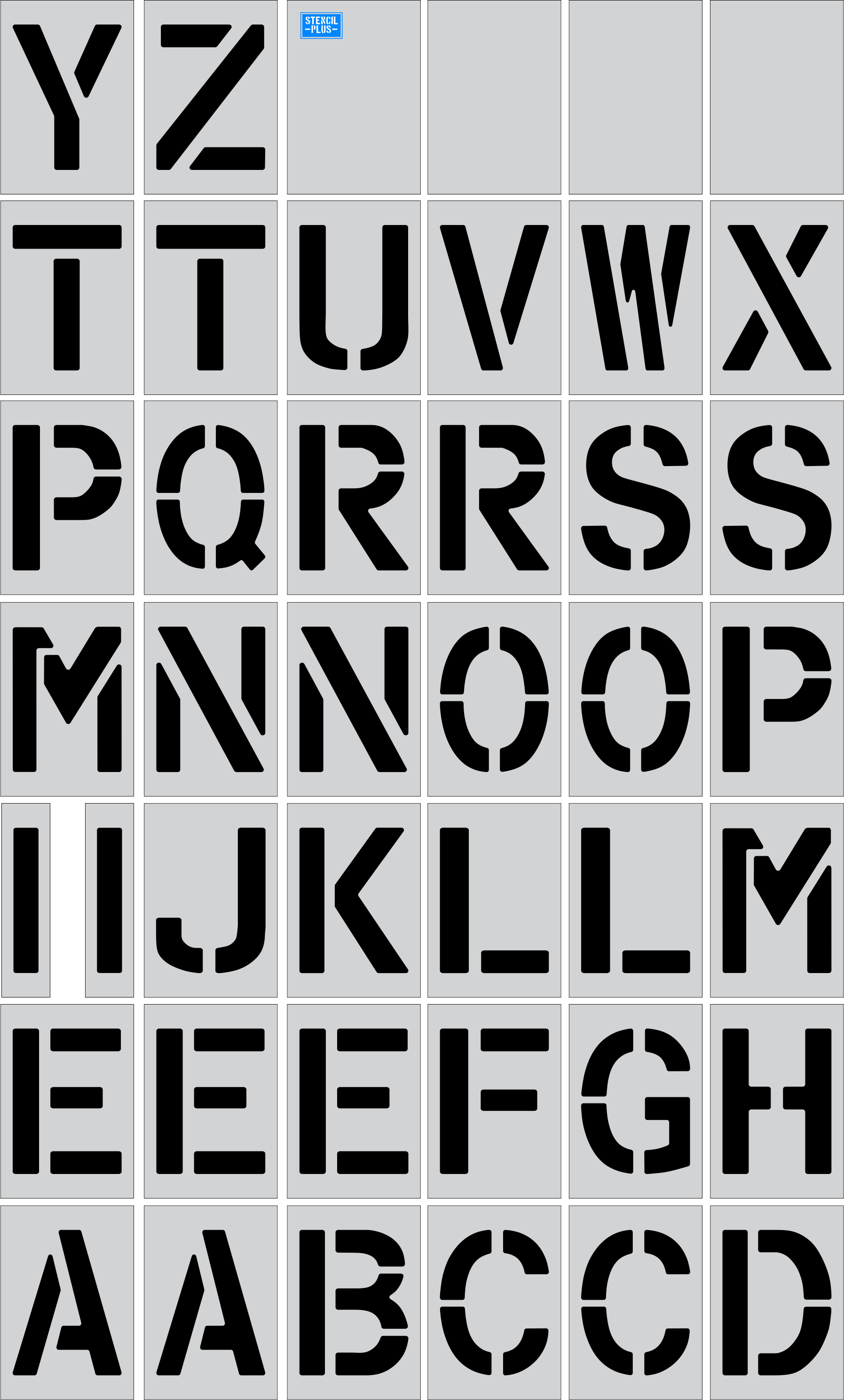12 Alphabet Stencil Kit Parking Lot/ Pavement Marking